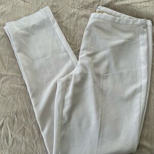 T Tahari Women's White Straight Leg Pants